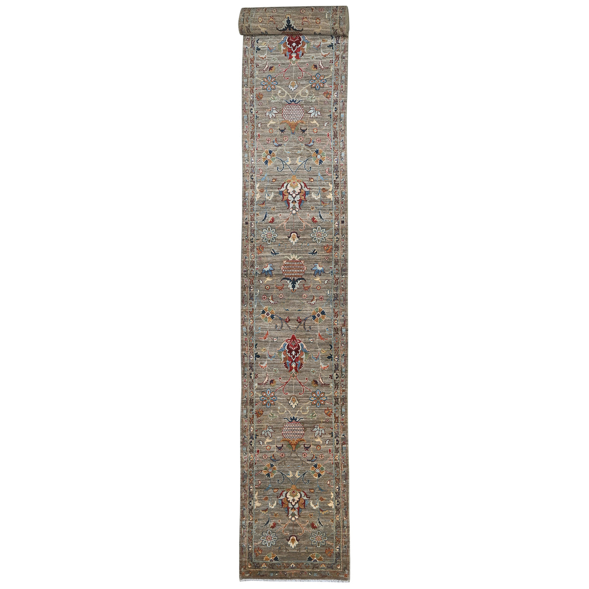 Fine Hand-knotted Wool Tribal Hallway Runner  80cm x 674cm
