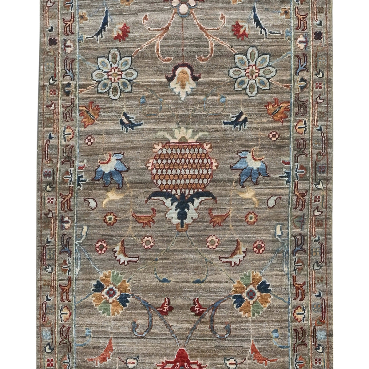 Fine Hand-knotted Wool Tribal Hallway Runner  80cm x 674cm