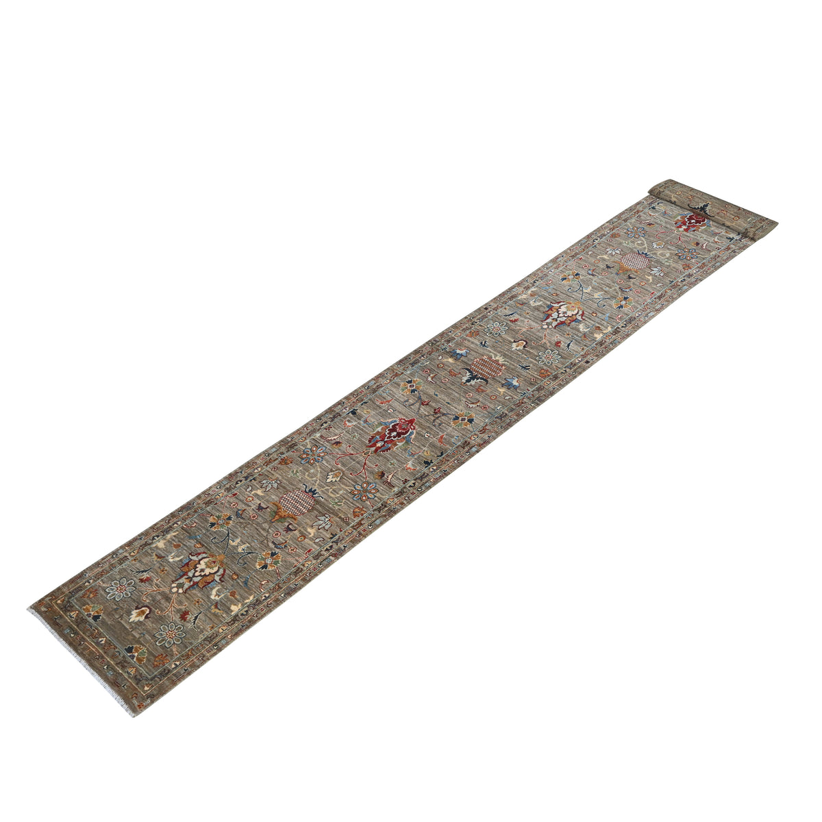 Fine Hand-knotted Wool Tribal Hallway Runner  80cm x 674cm