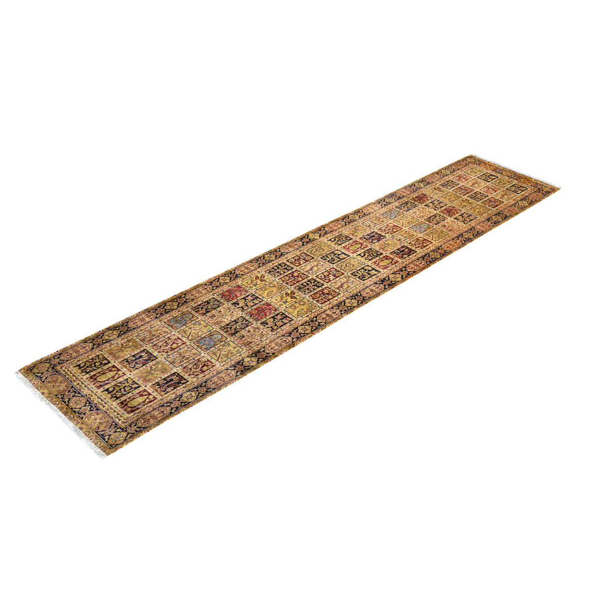 Fine Hand-knotted Persian Garden Design Wool Runner 150cm x 550cm