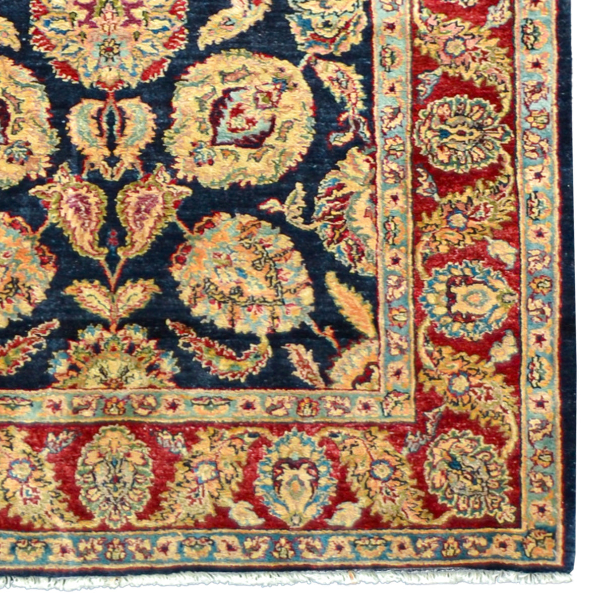 Fine Hand-knotted Saruk Wool Hallway Runner 122cm x 397cm