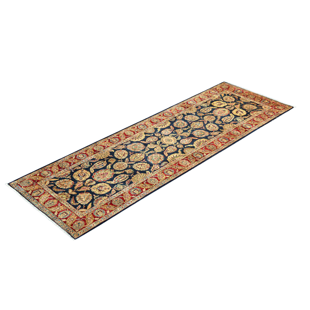 Fine Hand-knotted Saruk Wool Hallway Runner 122cm x 397cm