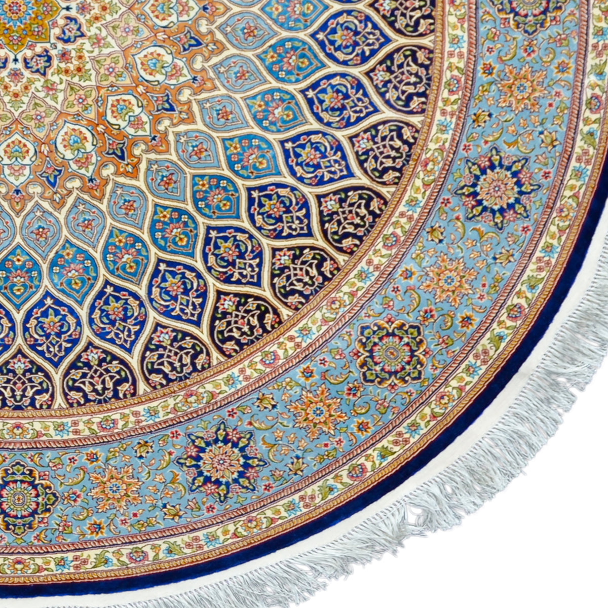 Handmade Silk Round Rug 20771