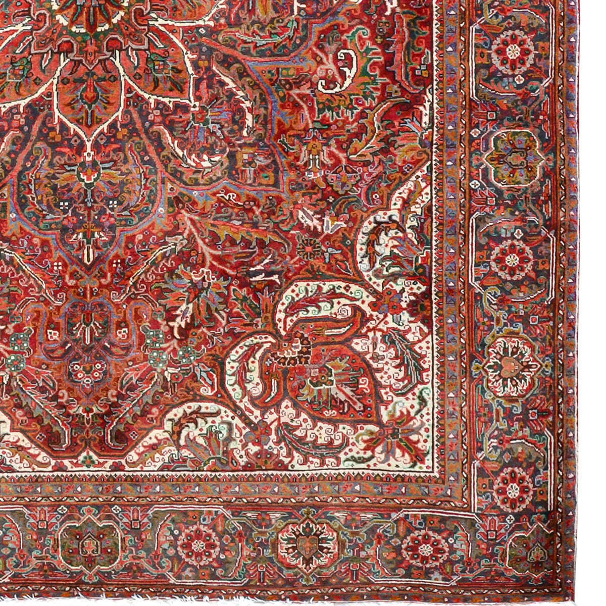 Fine Hand-knotted 100% Wool Vintage Persian Heriz Large Rug 310cm x 385cm