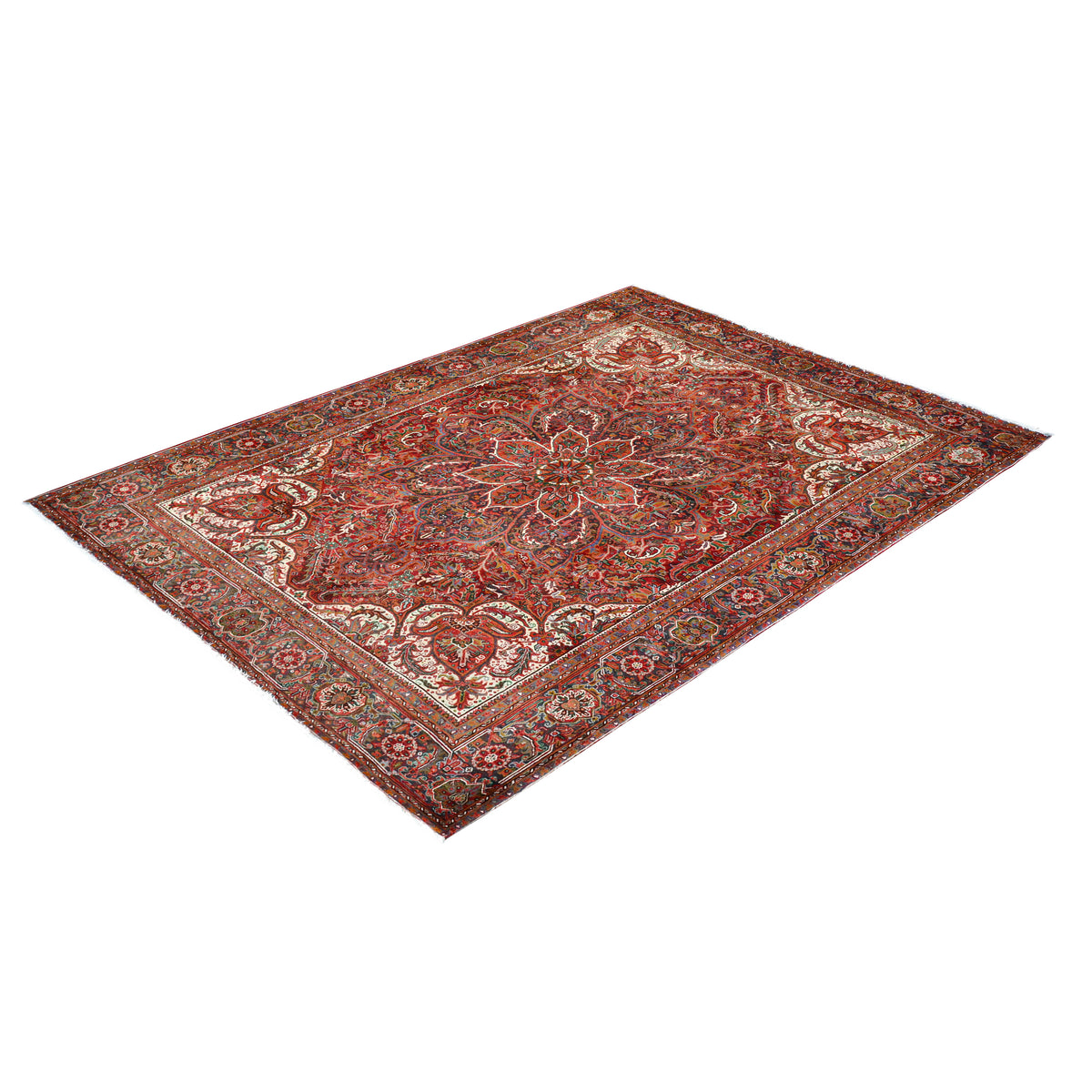 Fine Hand-knotted 100% Wool Vintage Persian Heriz Large Rug 310cm x 385cm