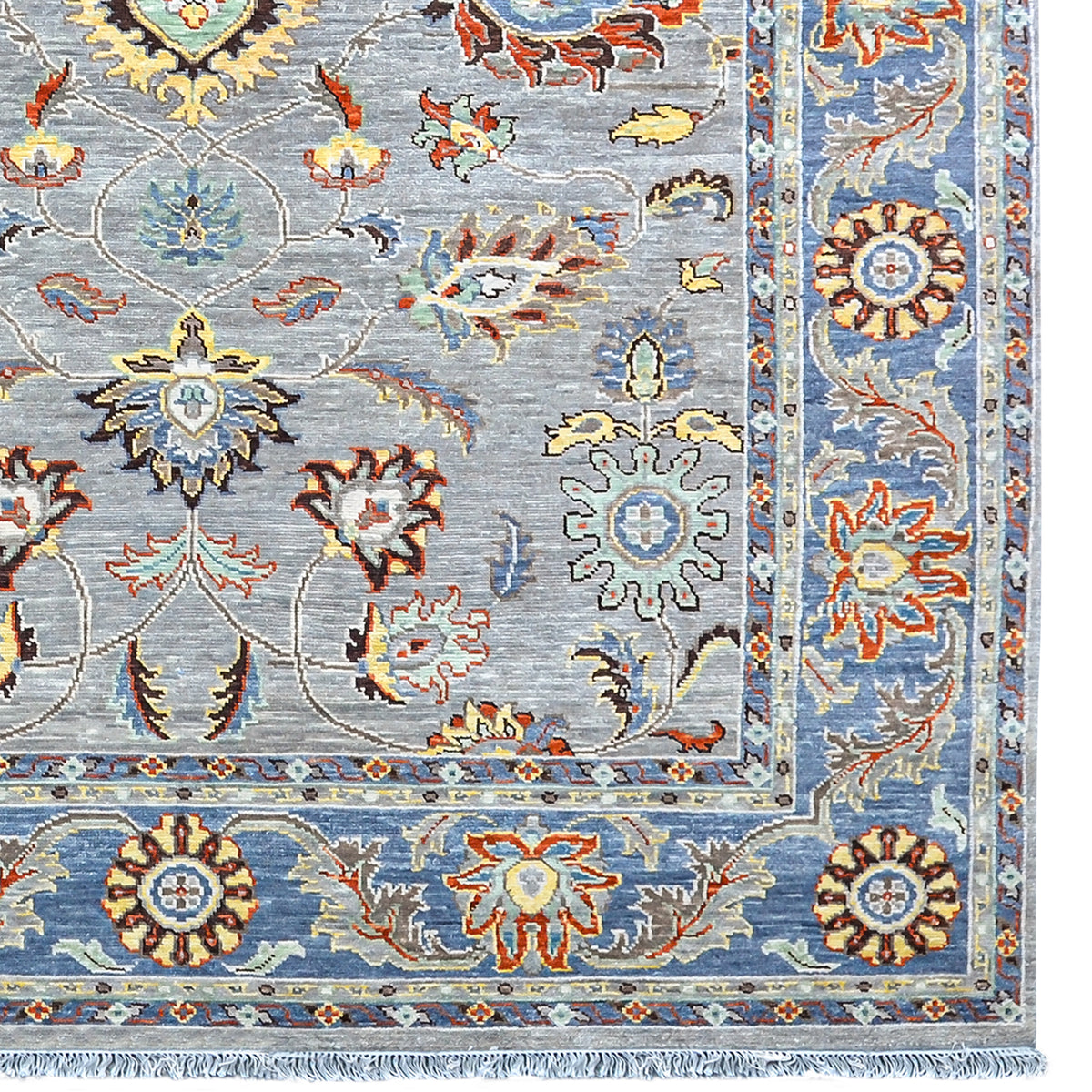 Fine Hand-knotted Wool Oushak Large Rug 283cm x 364cm