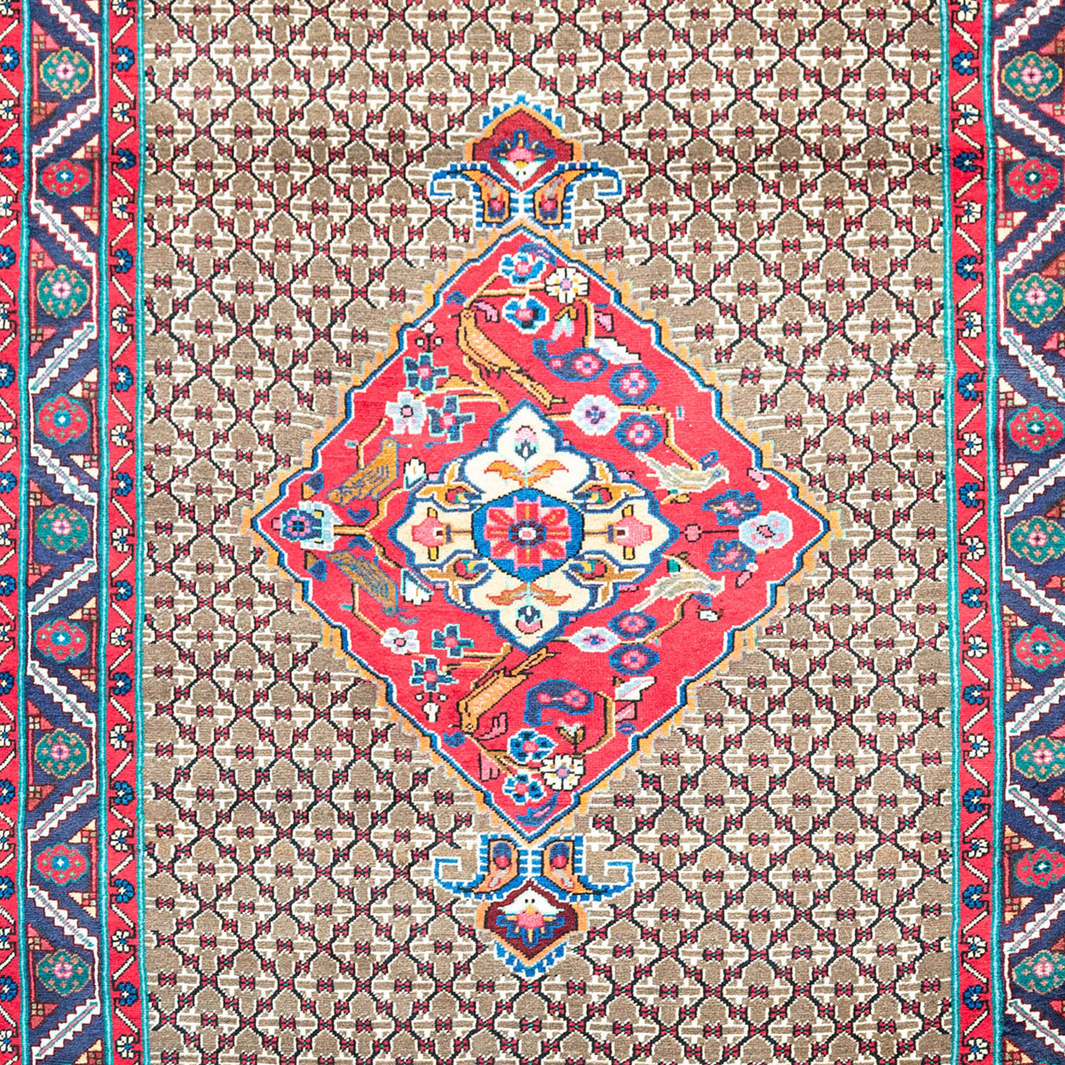 Hand-knotted Wool Tribal Persian Bijar Hallway Runner 143cm x 287cm