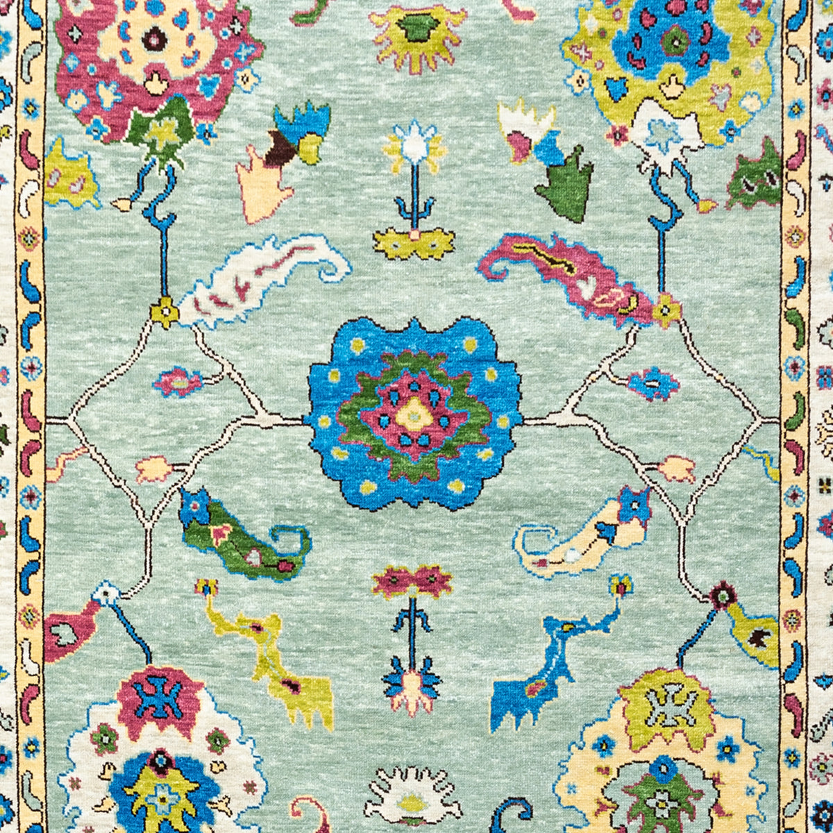 Hand-knotted Wool Oushak Rug  248cm x 316cm