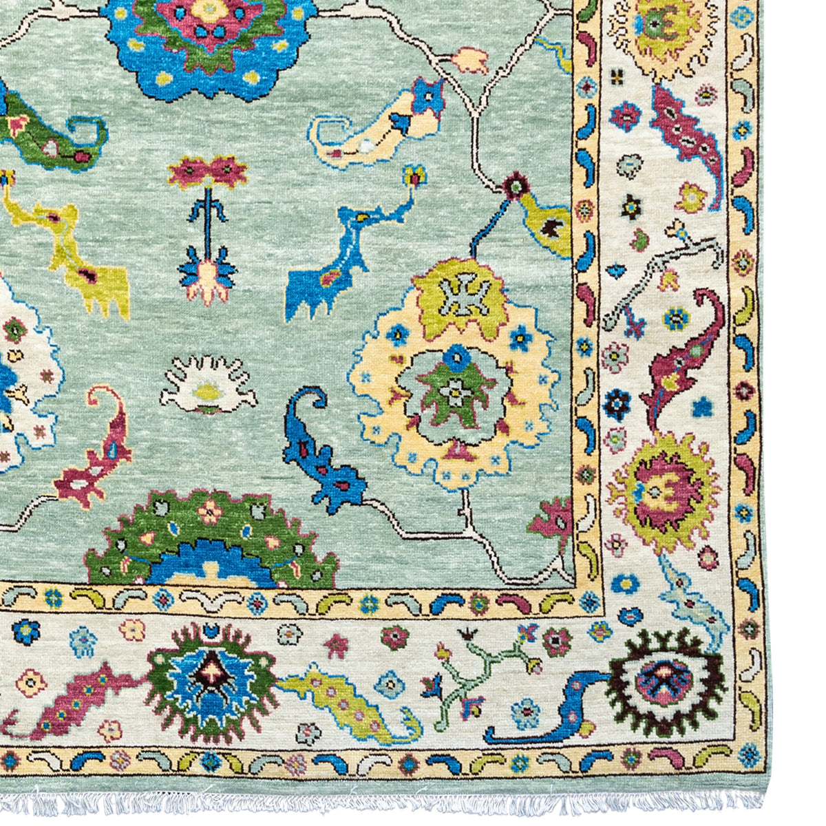 Hand-knotted Wool Oushak Rug  248cm x 316cm