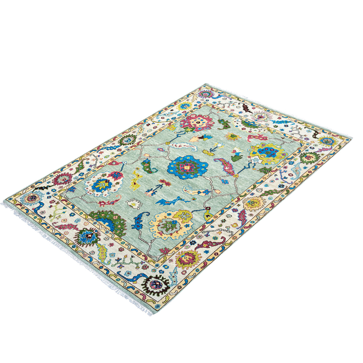Hand-knotted Wool Oushak Rug  248cm x 316cm