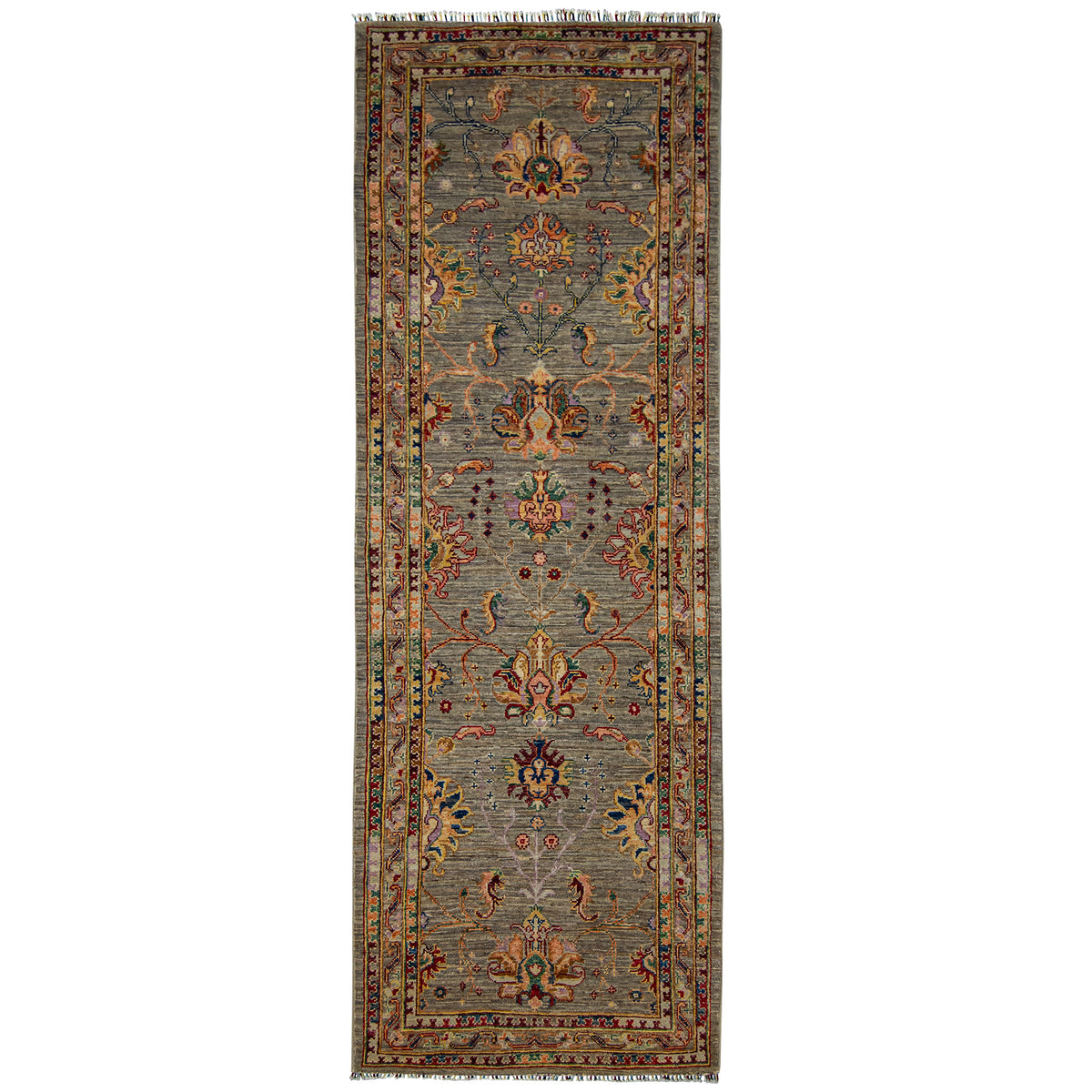 Fine Hand-knotted Nomad Bloom Wool Runner 82cm x 241cm