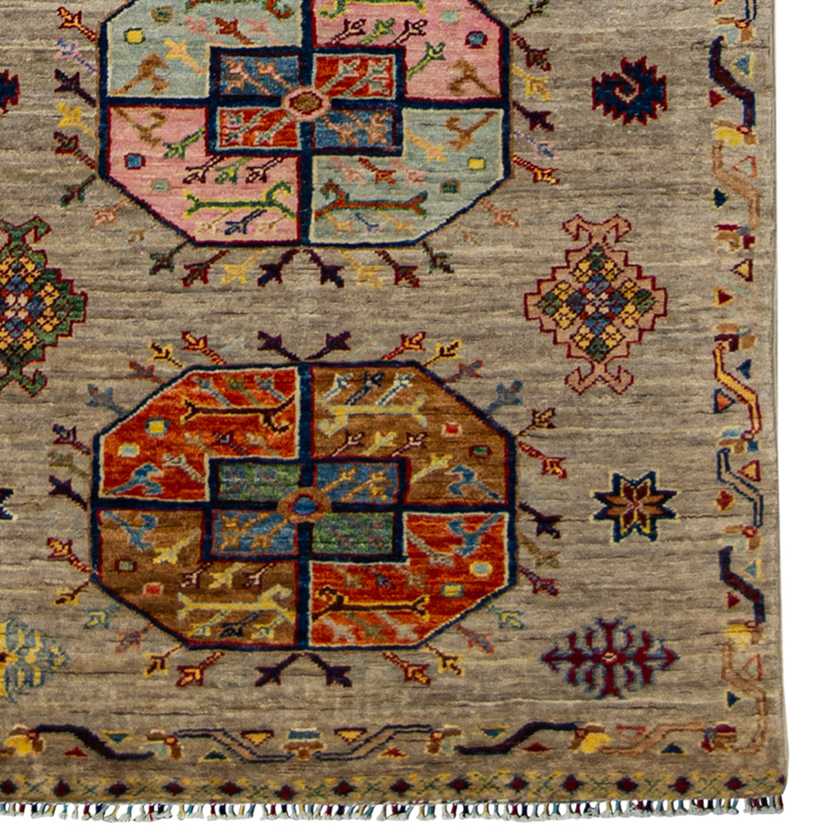 Fine Hand-knotted Wool Tribal Hallway Runner 85cm x 295cm