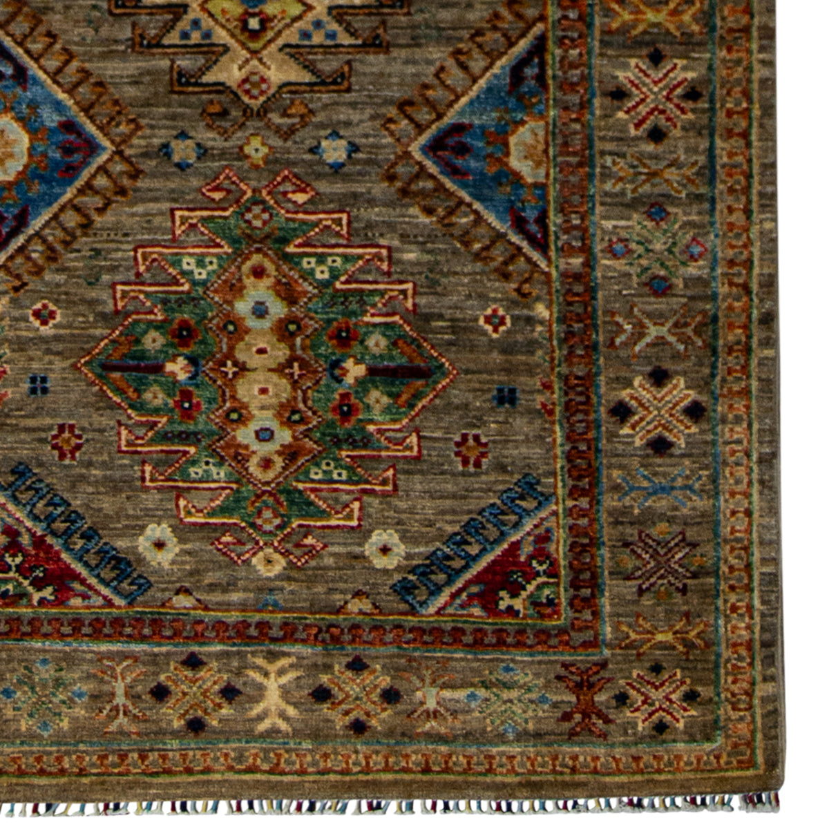 Fine Hand-knotted Wool Tribal Geometric Runner 81cm x 250cm