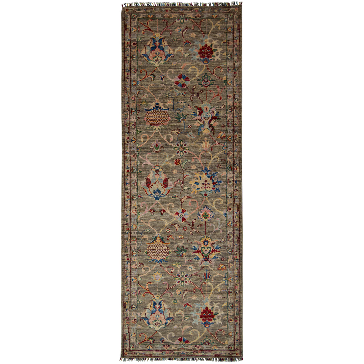 Fine Hand-knotted Nomad Bloom Garden Wool Runner 84cm x 245cm