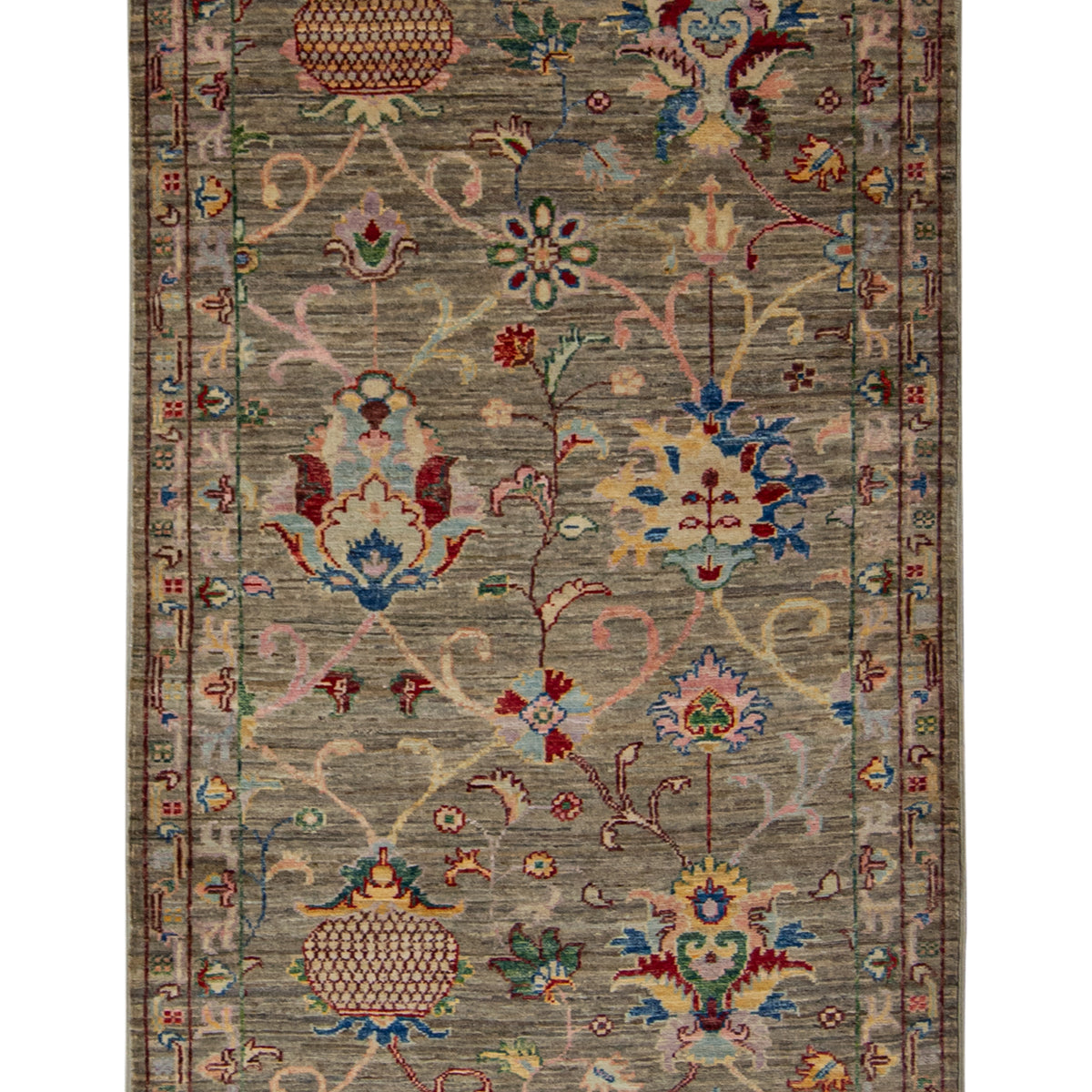 Fine Hand-knotted Nomad Bloom Garden Wool Runner 84cm x 245cm