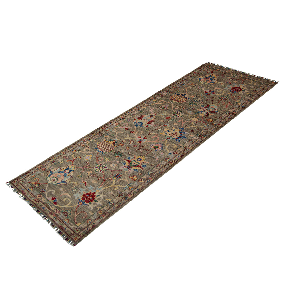 Fine Hand-knotted Nomad Bloom Garden Wool Runner 84cm x 245cm