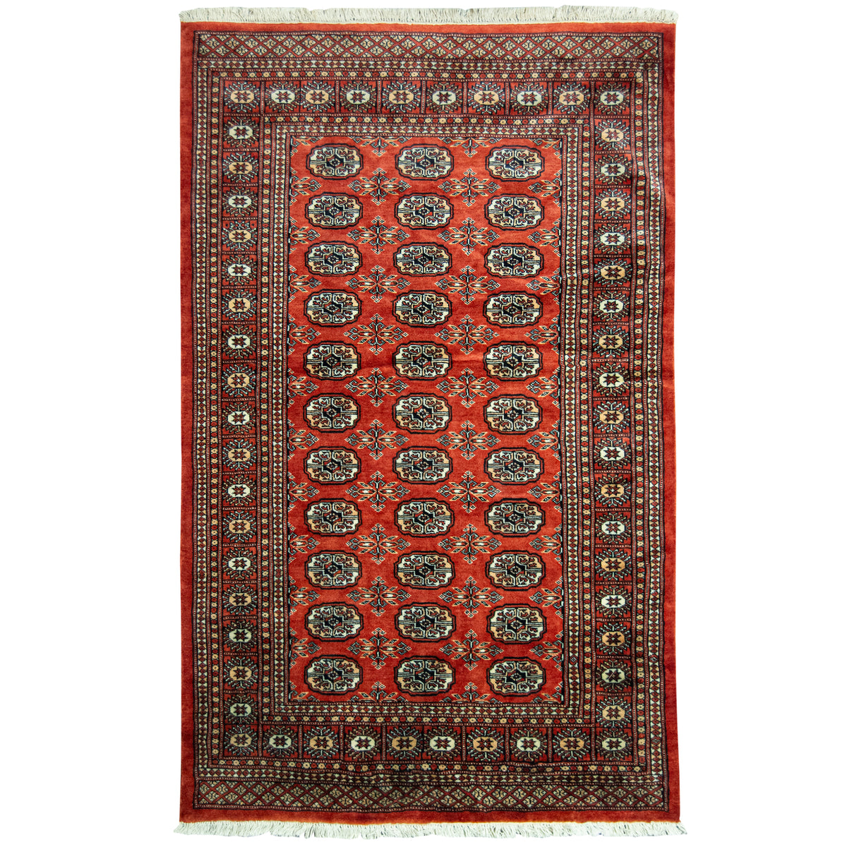 Fine Hand-knotted Wool Bokhara Rug 127cm x 185cm