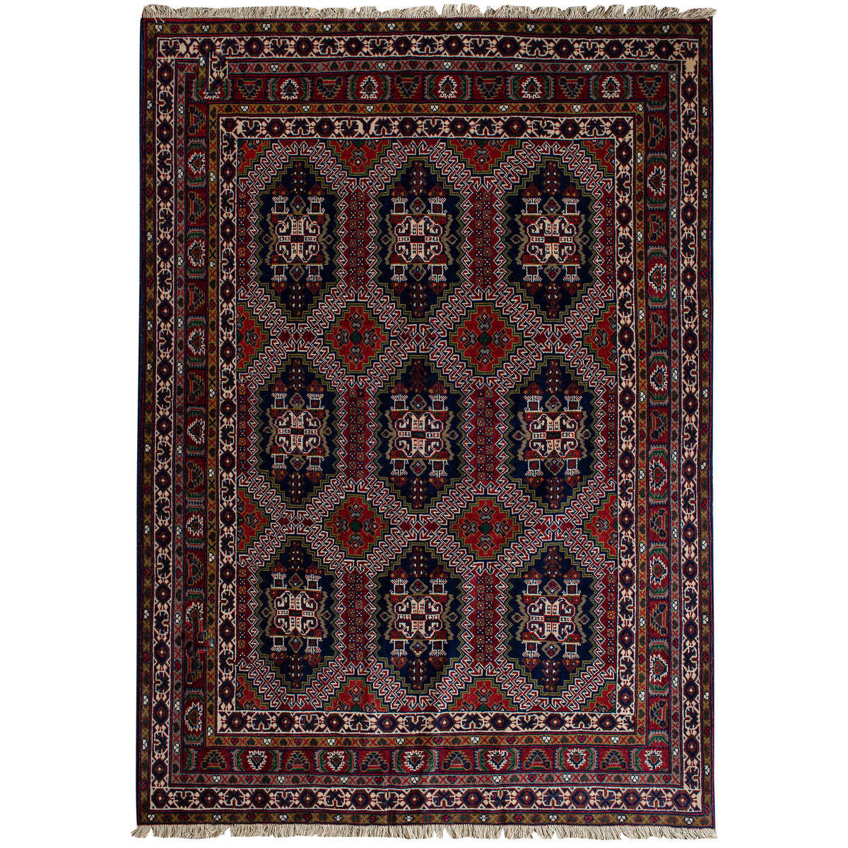 Fine Hand-knotted Tribal Wool Rug  149cm x 195cm