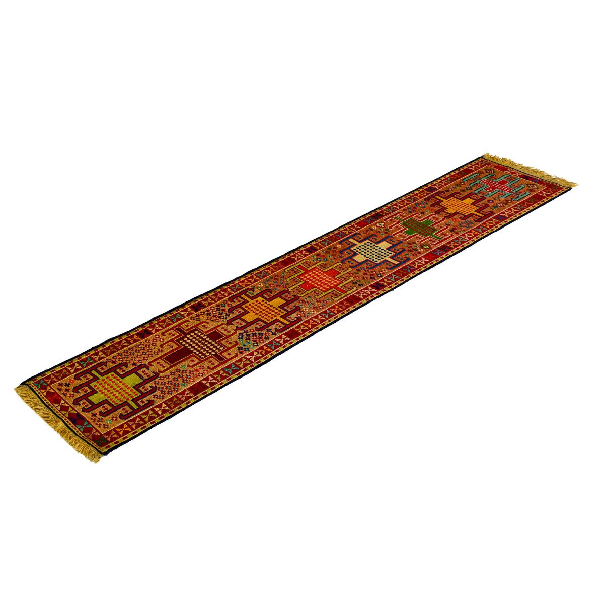 100% Wool Small Kilim Runner 32cm x 202cm