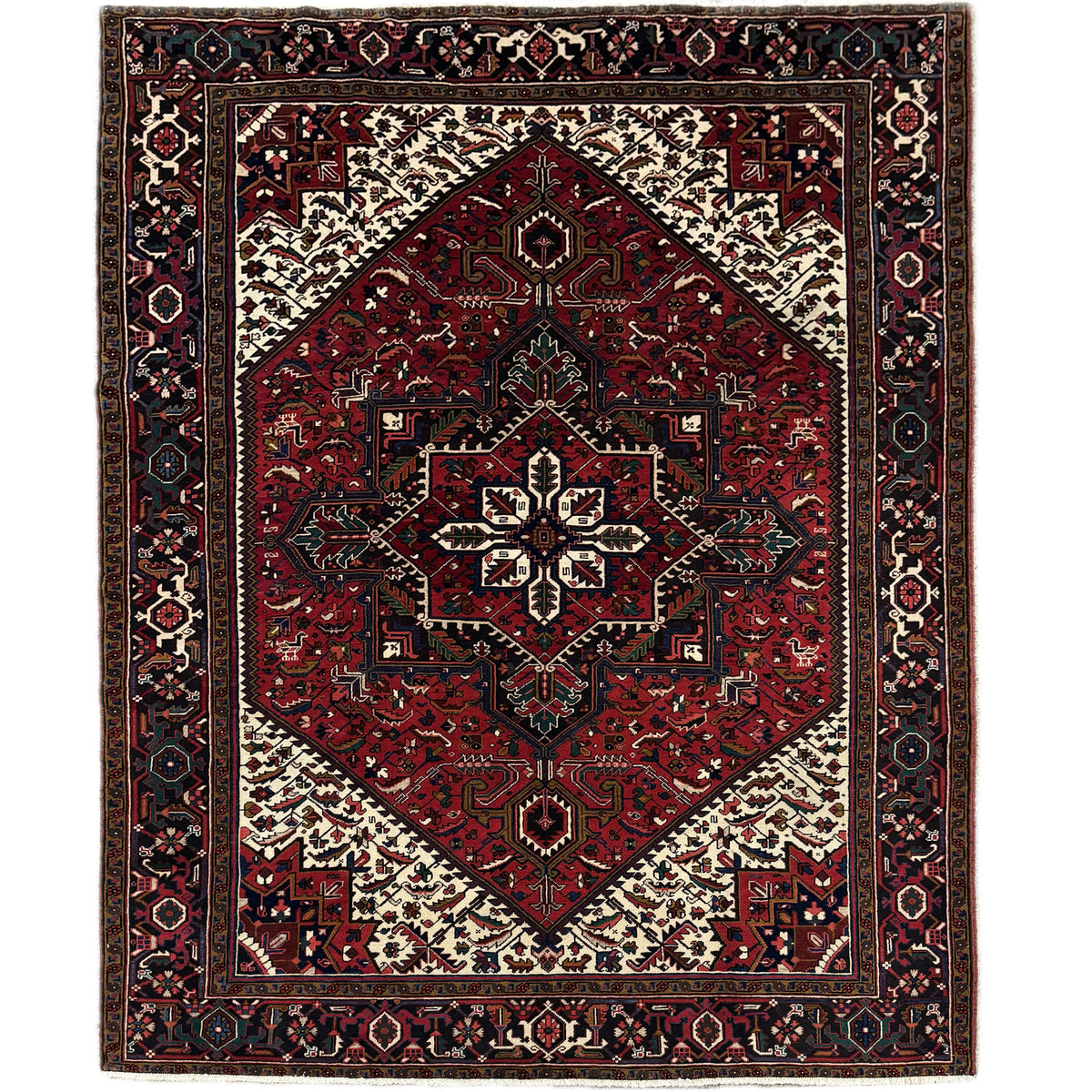 Fine Hand-knotted Wool (Gravan) Heriz Persian Large Rug  340cm x 245cm