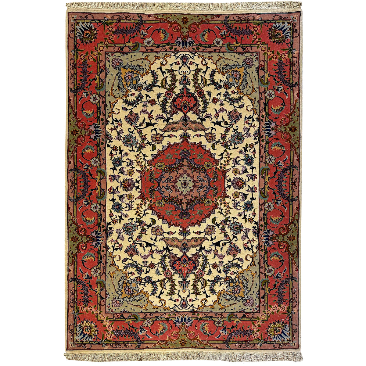 Fine Hand-knotted Tabriz Persian Small Rug 100cm x 150cm