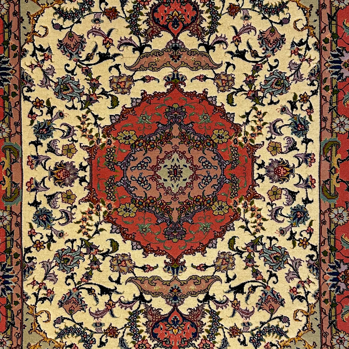 Fine Hand-knotted Tabriz Persian Small Rug 100cm x 150cm