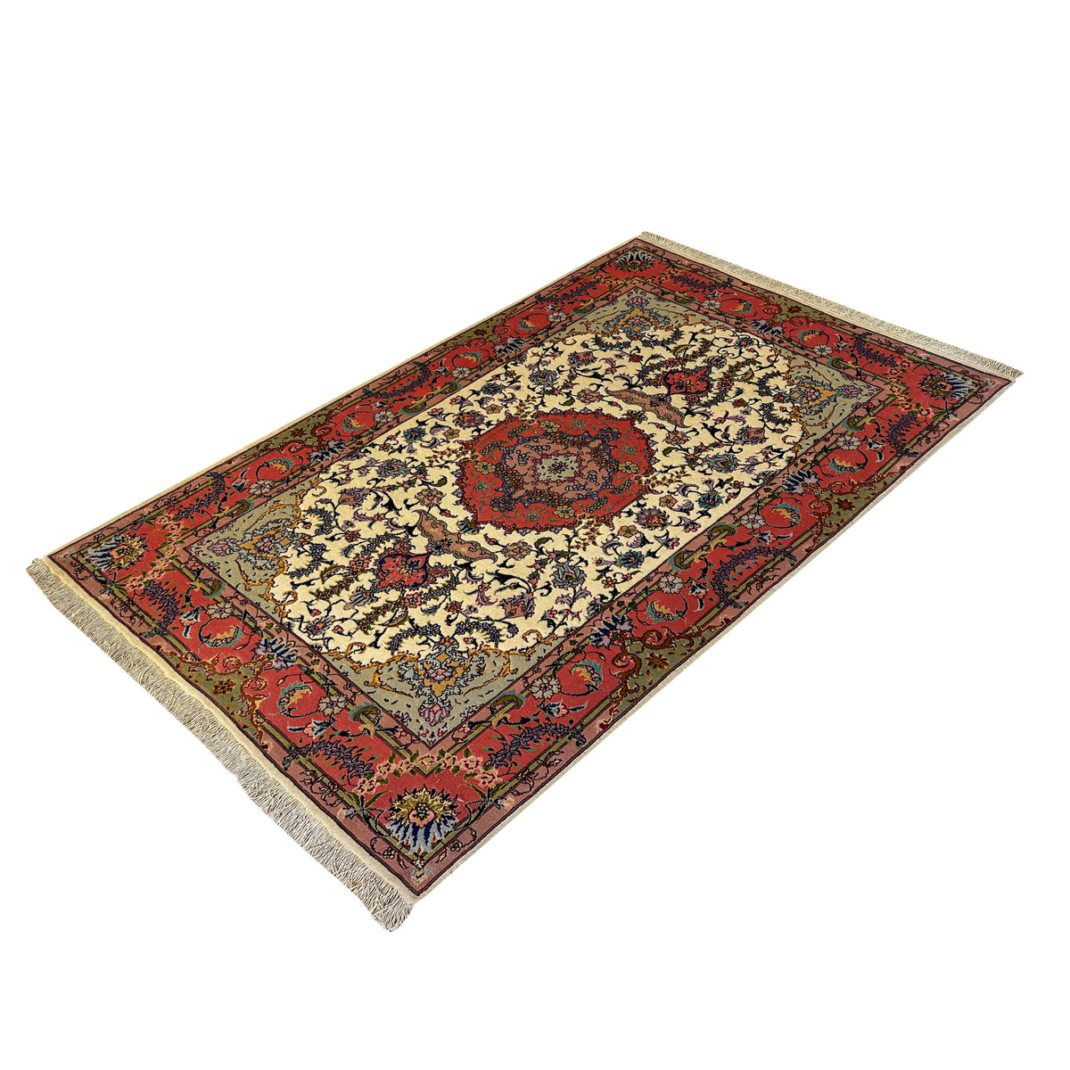 Fine Hand-knotted Tabriz Persian Small Rug 100cm x 150cm
