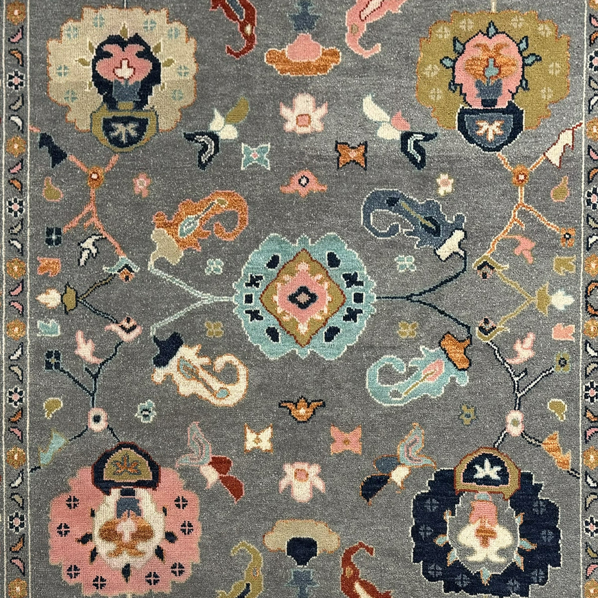 Hand-knotted Wool Oushak Rug 245cm x 315cm