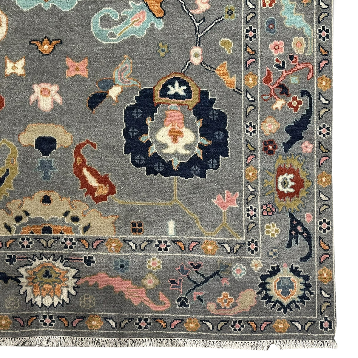 Hand-knotted Wool Oushak Rug 245cm x 315cm