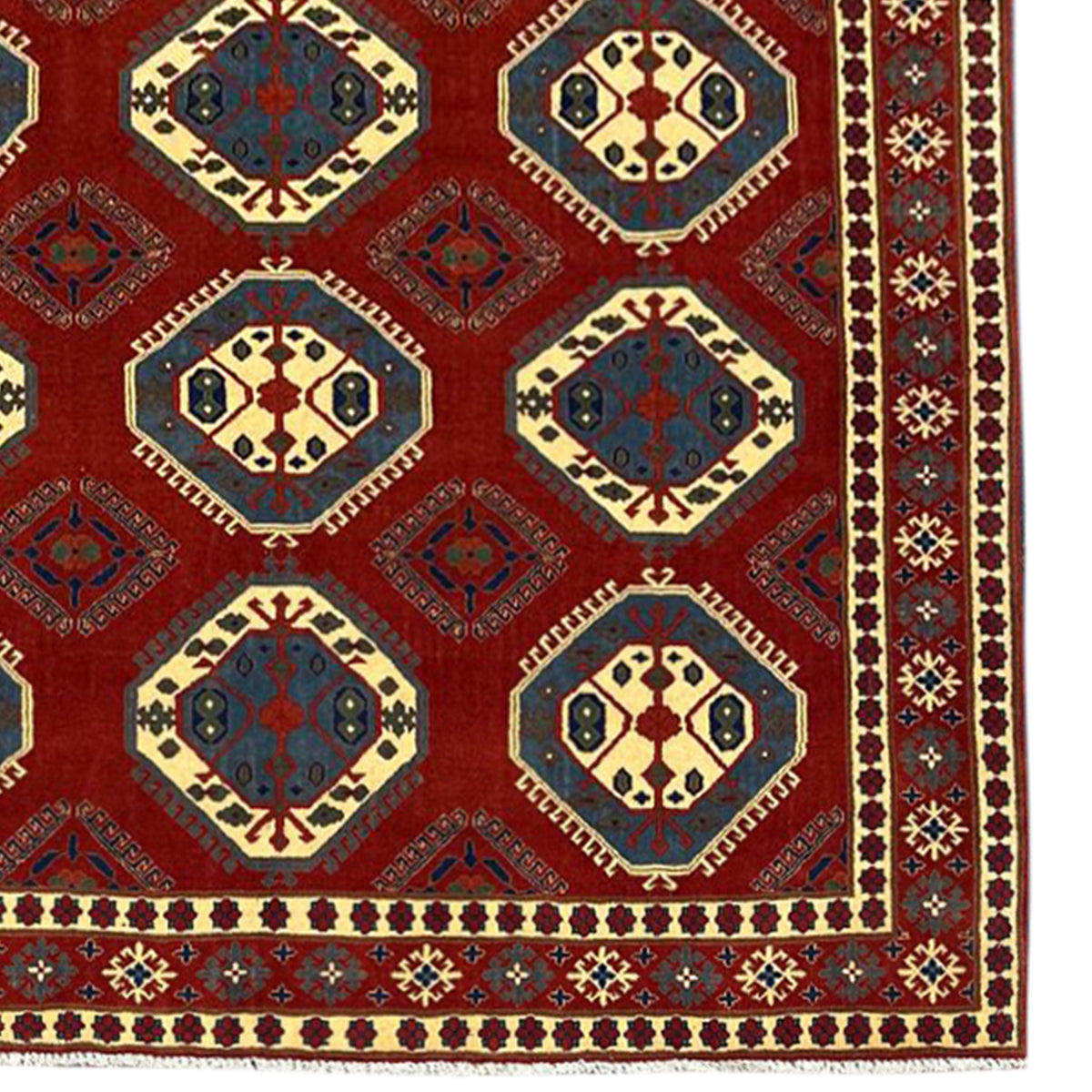 Hand-Knotted Chiravan Persian Rug – Wool Geometric Design 220cm x 280cm