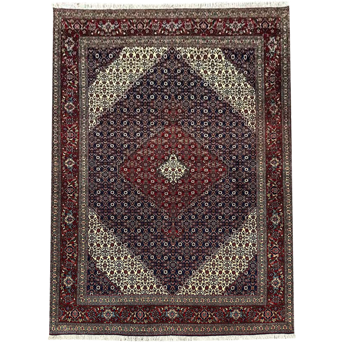 Fine Hand-knotted Wool Senneh Persian Rug 203cm x 280cm