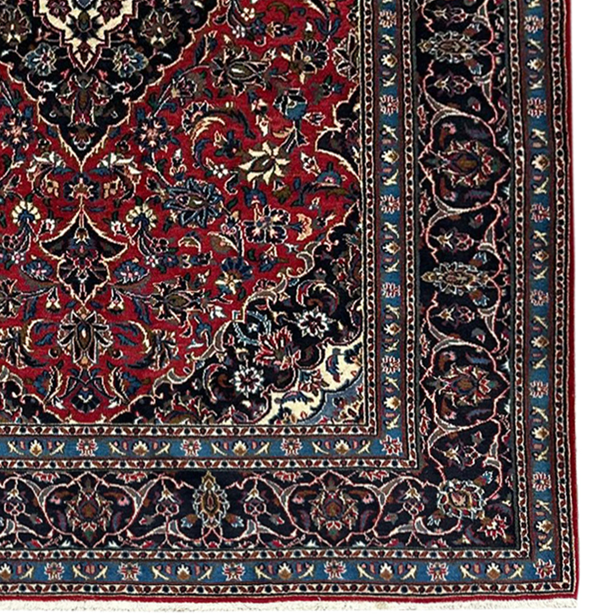 Hand-knotted Wool Persian Kashan Rug 198cm x 300cm