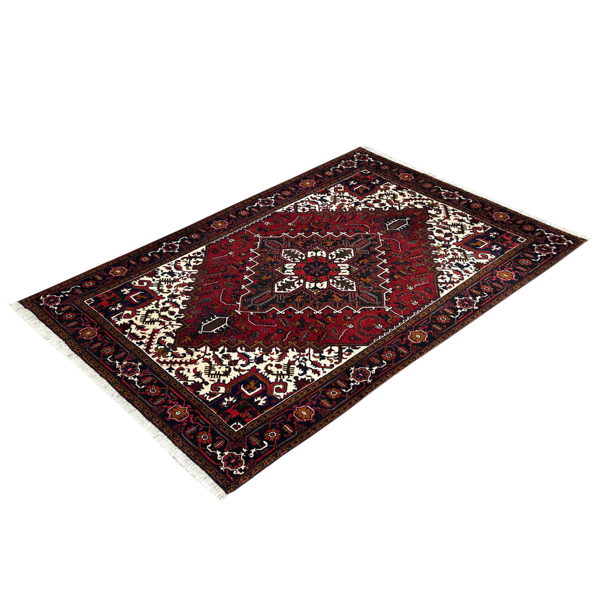 Fine Hand-knotted Wool Heriz Persian Rug  200cm x 300cm