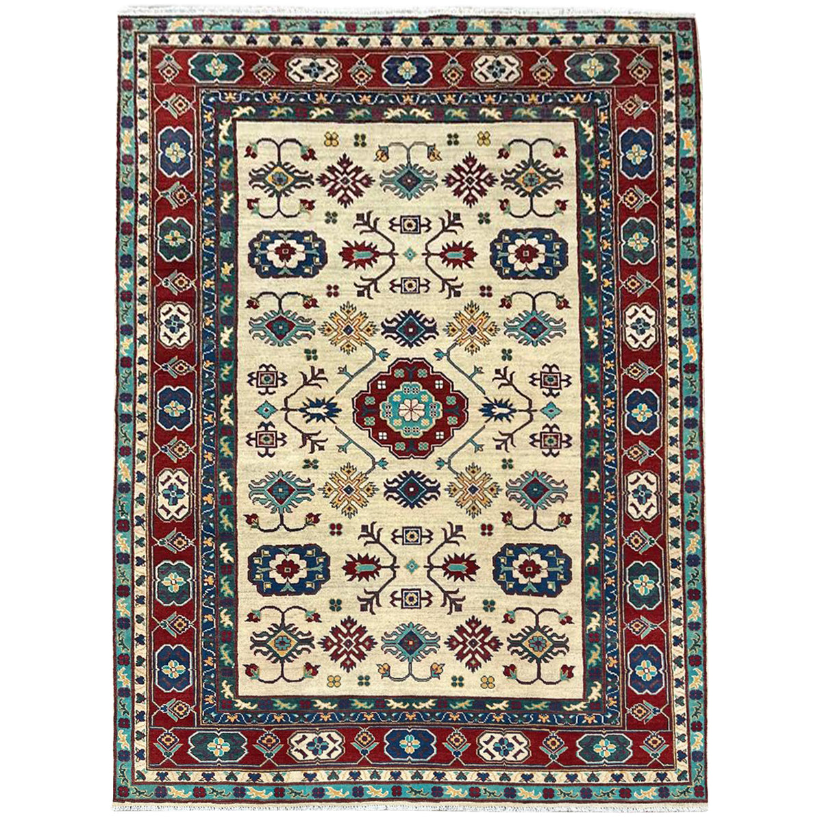 Fine Hand-knotted Traditional Kazak Wool Rug 180cm x 268cm