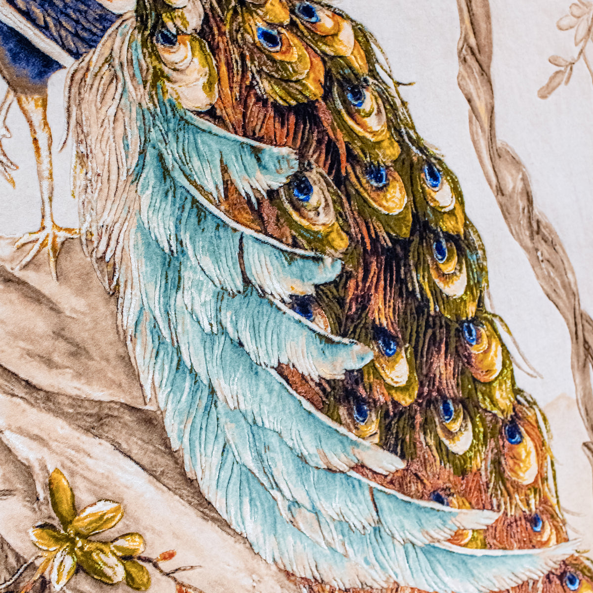 Fine Hand-Knotted Peacock Rug 171cm x 248cm