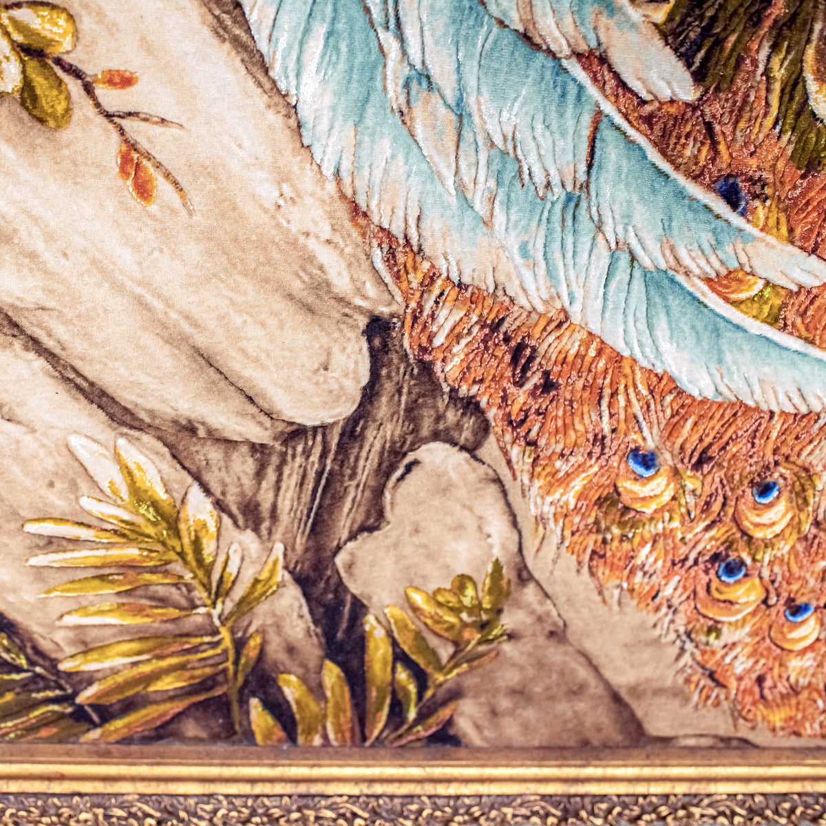 Fine Hand-Knotted Peacock Rug 171cm x 248cm