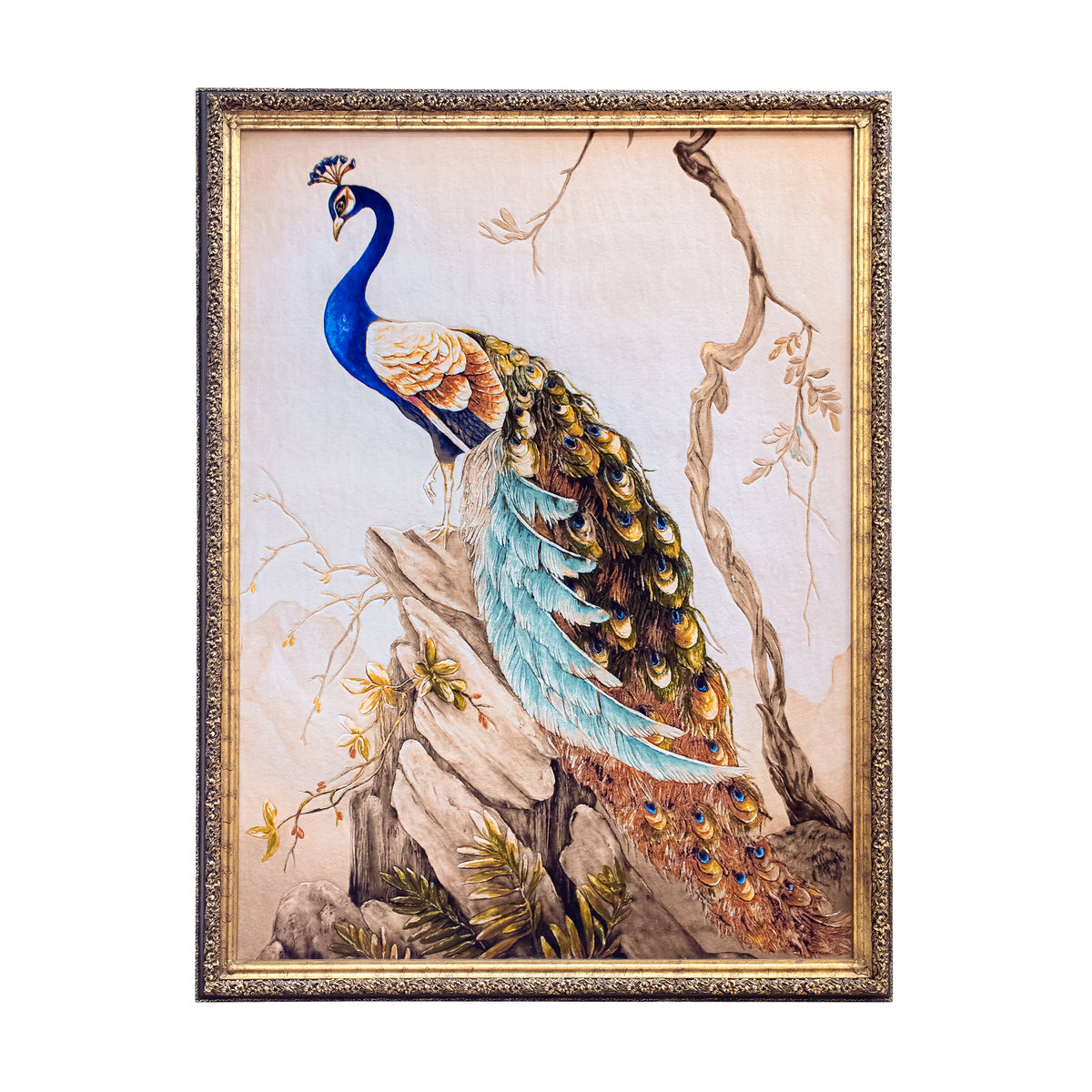 Fine Hand-Knotted Peacock Rug 171cm x 248cm