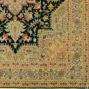 Super Fine Hand-knotted Wool and Silk Tabriz Persian Rug 148cm x 201cm