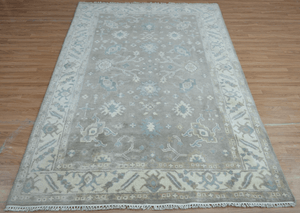 Modern Handmade Oushak Wool Rug 183cm x 269