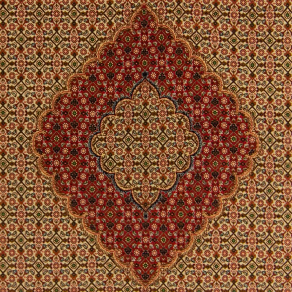 Fine Hand-knotted Wool &amp; Silk Tabriz Persian Tabriz Rug 151cm x 199cm