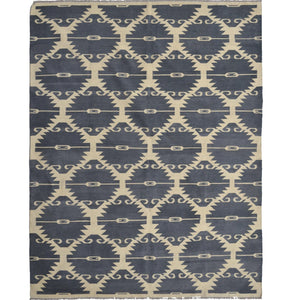 Modern Hand-woven 100% Wool Chobi Kilim Rug 192cm x 248cm