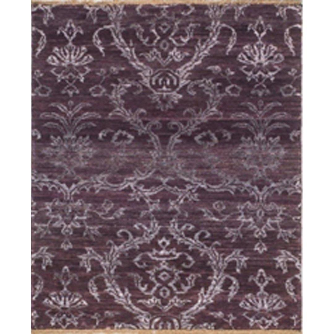 Contemporary Hand-knotted NZ Wool & Bamboo Silk Small Rug