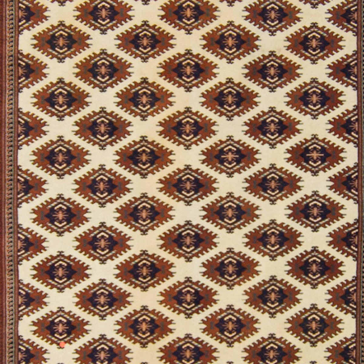 Fine Hand-knotted 100% Wool Persian Turkmen Rug 208cm x 293cm