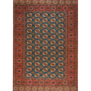 Super Fine Hand-knotted 100% Wool Persian Turkmen Rug 211cm x 294cm