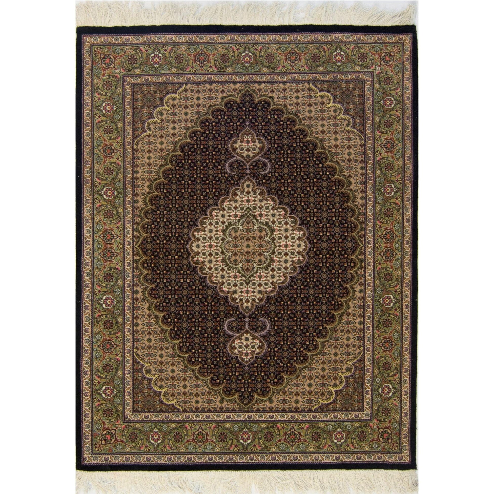 Super Fine Persian Wool and Silk Tabriz - Mahi Rug 107 cm x 157 cm