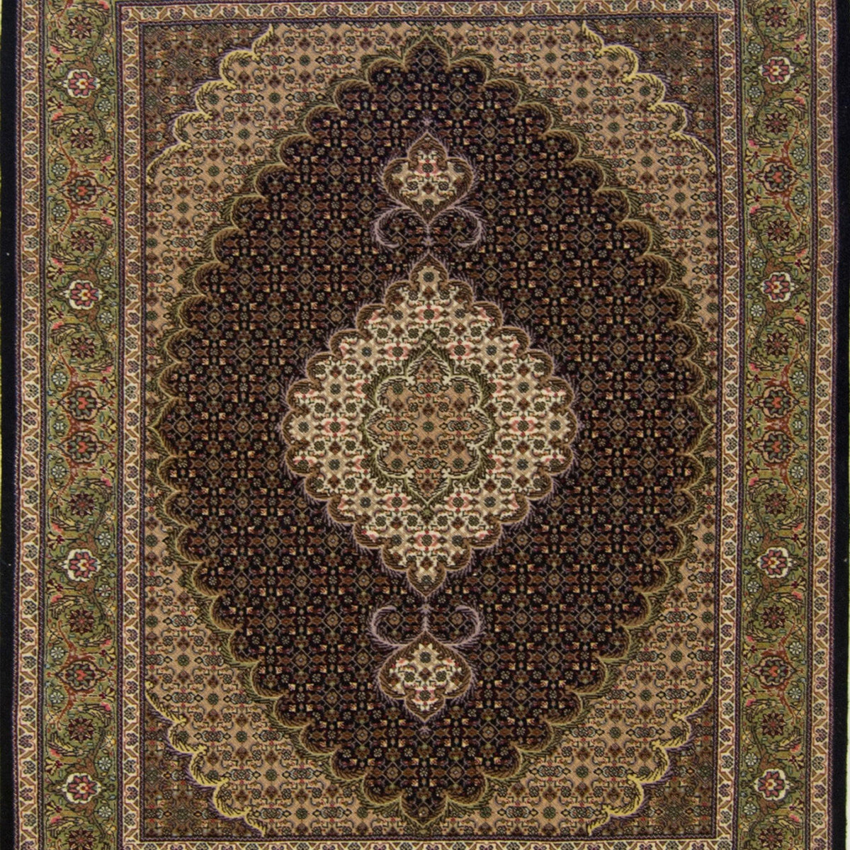 Super Fine Persian Wool and Silk Tabriz - Mahi Rug 107 cm x 157 cm