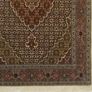 Fine Hand-knotted Wool and Silk Persian Tabriz - Mahi Rug 104cm x 150cm