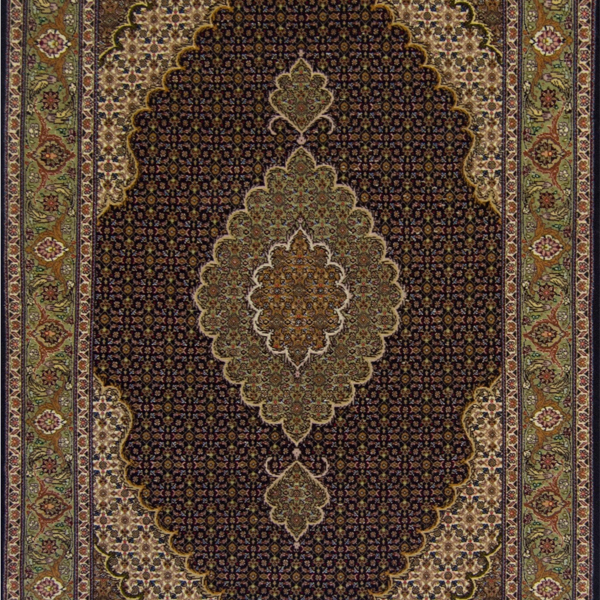 Super Fine Persian Hand-knotted Wool and Silk Tabriz - Mahi Rug 103 cm x 157 cm