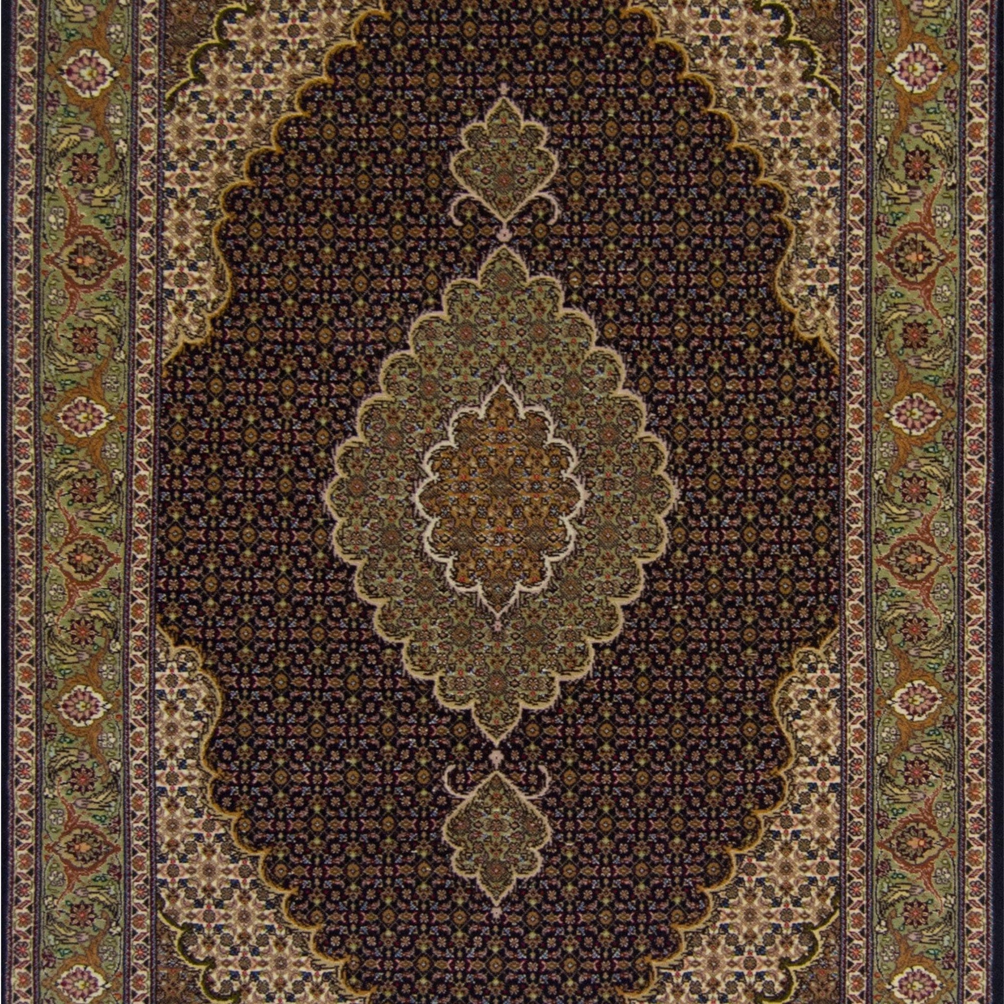 Super Fine Persian Hand-knotted Wool and Silk Tabriz - Mahi Rug 103 cm x 157 cm