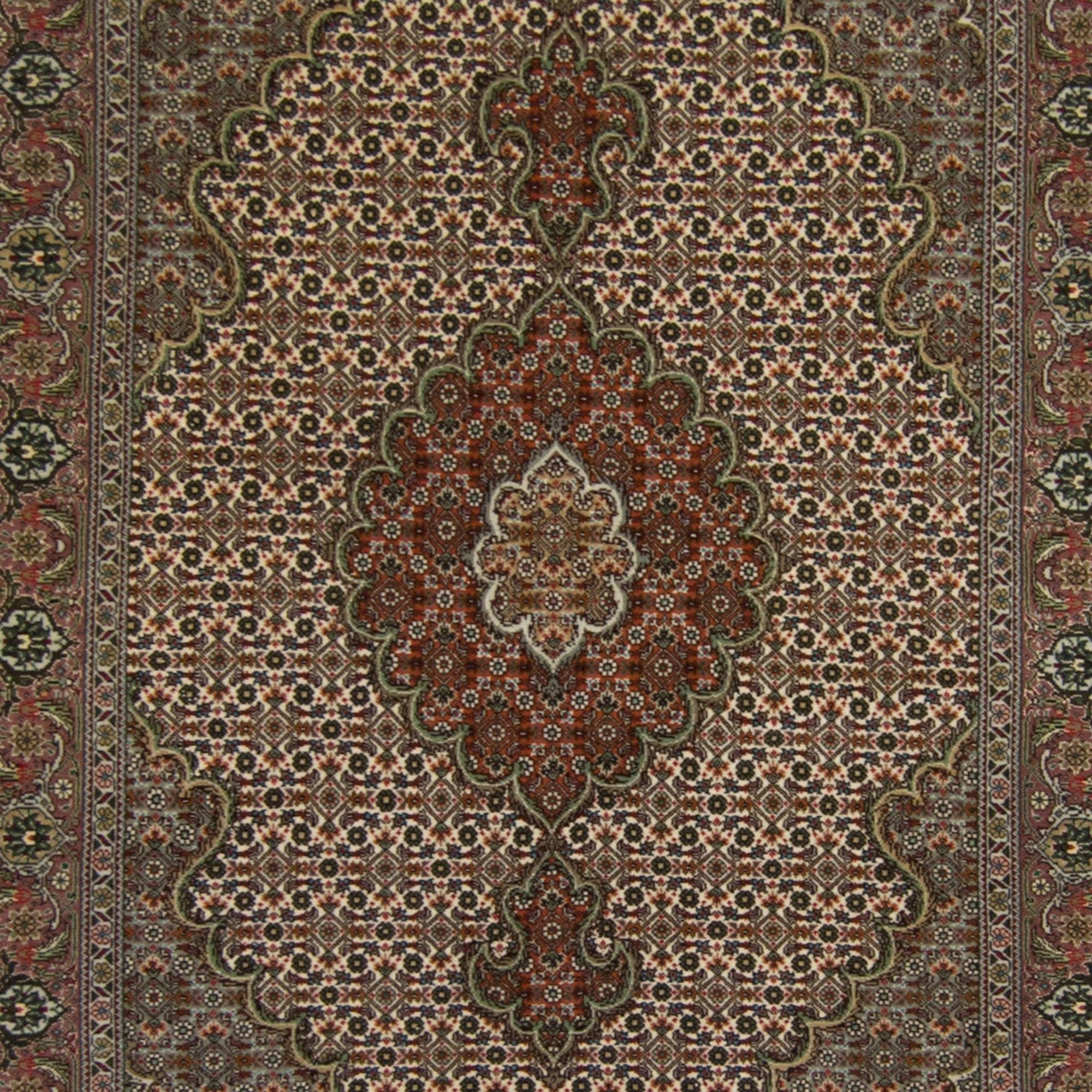 Fine Wool and Silk Hand-knotted Persian Tabriz - Mahi Rug 101cm x 152cm